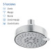 Regadera cromo 4"con 5 funciones, sin brazo, Foset