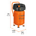 Compresor libre de aceite compacto 30L, 3HP 127V Truper
