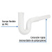 Céspol flexible 1-1/2" de PVC, con extensión, para fregadero