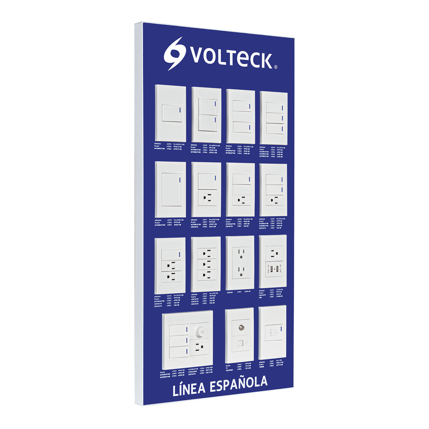 Exhibidor de Línea Española, Volteck