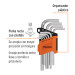 Juego 10 llaves allen std punta hexagonal con organizador