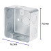Caja cuadrada 3" x 3" reforzada, Volteck