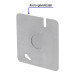 Tapa de 3" x 3" para caja cuadrada económica, Volteck