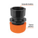 Conector 1/2" hembra de ABS con tuerca de ajuste manual