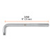 Mango cuadro 1/2" en "L", largo 9", Truper