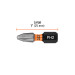 Estuche con 5 puntas de cruz PH2 de impacto largo 1"