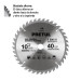 Disco sierra 10" para madera, 40 dientes centro 1", Pretul