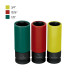 Juego 3 dados largos 1/2" impacto protección plástica 6p std