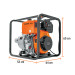 Motobomba autocebante 4" x 4" a diesel 10 HP, TRUPER