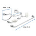 Juego de 6 accesorios para baño metálicos, Foset
