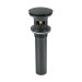 Contra p/lavabo, 1-1/4", con rebosadero, hongo, latón, negro