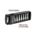 Juego de 7 dados punta hexagonal std, cuadro 3/8", Truper
