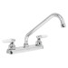 Mezcladora 8" p/fregadero, cuello largo, manerales cono