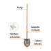 Pala redonda Classic, mango largo 48", Truper