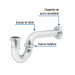 Céspol 1-1/4", sin contra, latón cromo, para lavabo, Foset
