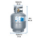 Cilindro portátil para gas LP, 20lb (9kg) Foset