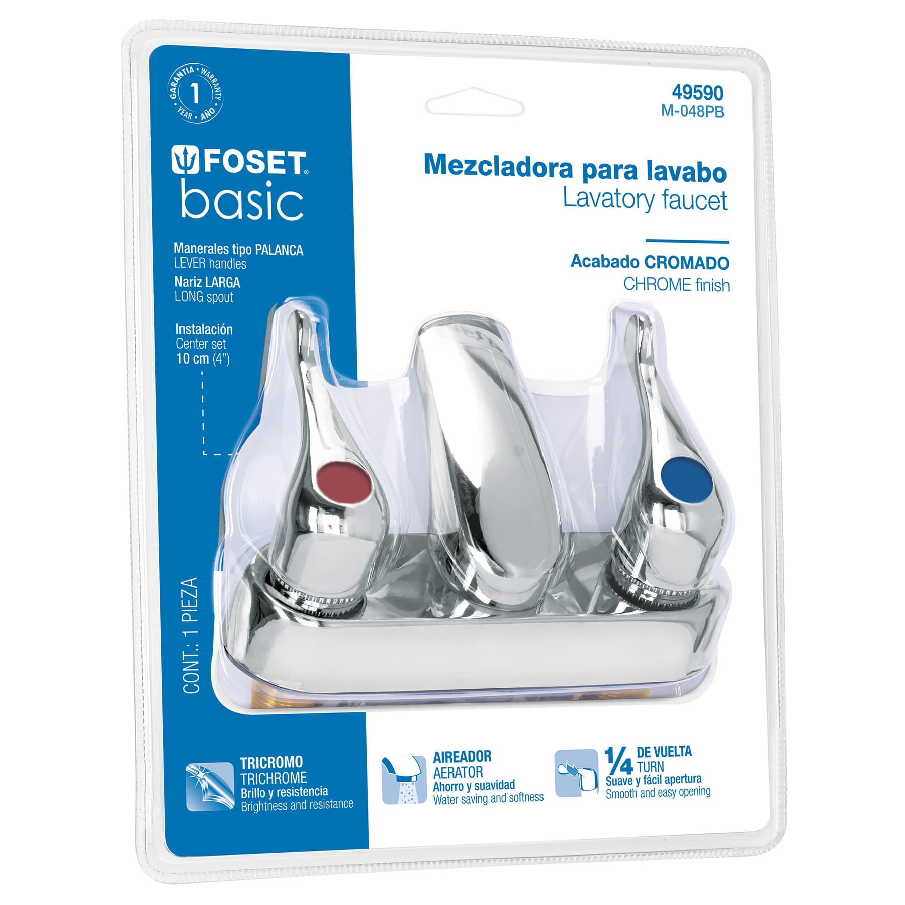 Mezcladora manerales palanca para lavabo, Foset