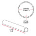 Tubo redondo de 3.0 m en aluminio para closet, Hermex