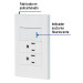 Placa armada 1 interruptor, 2 contactos,1mod,Española,blanco