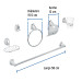 Juego de 6 accesorios p/baño cromo chapetón ovalado, Foset
