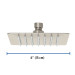 Regadera cuadrada 6", acero inox, sin brazo, satín, Túbig