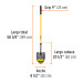 Pala redonda Tru Pro, mango largo de fibra de vidrio 48"