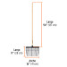 Bieldo para estiércol 16 dientes, mgo largo 54" cab/plástica