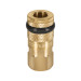 Cople de latón, cuerda 1/4 NPT, hembra, Truper
