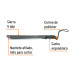 Machete doble filo 18", con correa, funda de cartón, Truper