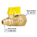 Válvula de control de latón para gas, 5/16" x 1/2", Foset