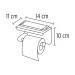 Portarrollo cromo con soporte para celular, Foset
