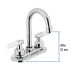 Mezcladora 4" para lavabo, cuello bar, manerales cono