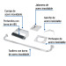 Juego de 5 accesorios para baño de acero inoxidable, Foset