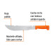 Machete rambo 12" cacha remachada naranja, Truper
