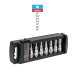 Juego de 7 dados punta hexagonal std, cuadro 3/8", Truper