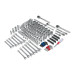 Juego 199 herramientas 1/4", 3/8" y 1/2" std y mm p/mecánico