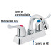 Mezcladora plástica 4" cuello curvo para lavabo, palanca