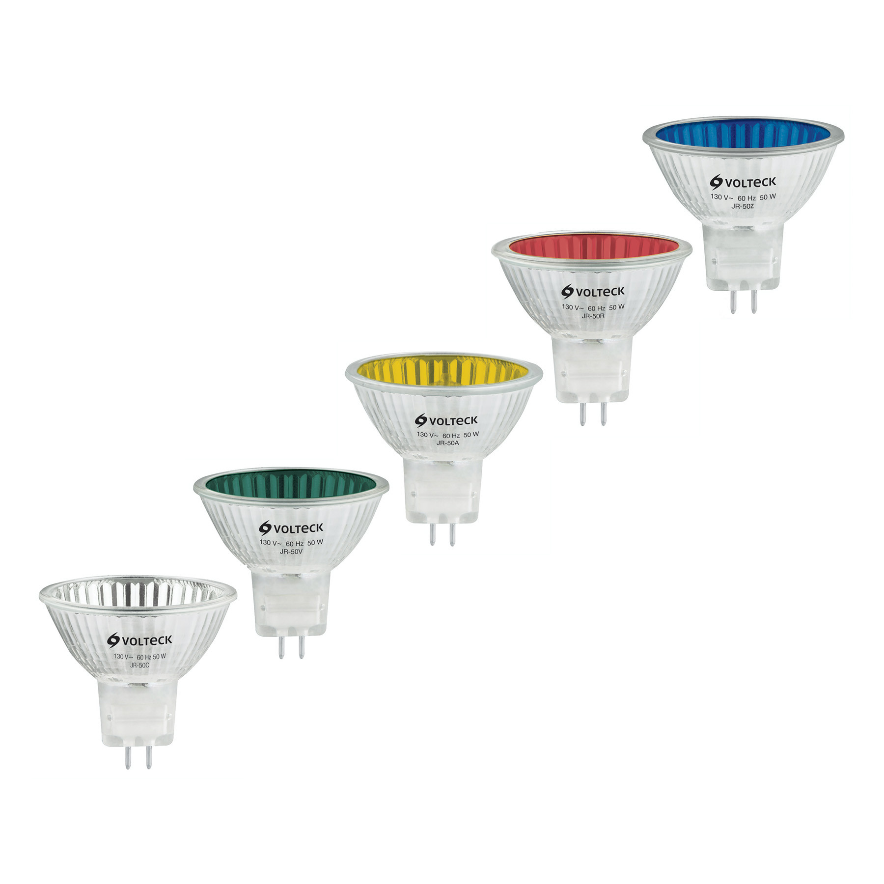 Lámparas de halógeno tipo MR 16, base GX5.3, 130 V