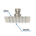 Regadera cuadrada 4", acero inox, sin brazo, satín, Túbig