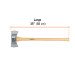 Hacha doble Michigan 3-1/2 lbs, mango de hickory 35", Truper