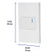 Placa armada 1 interruptor, 1.5 módulos, Española, blanco