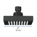 Regadera cuadrada ABS 4" acabado negro mate sin brazo, Foset