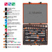 Juego 103 herramientas 1/4", 3/8" y 1/2" std y mm p/mecánico