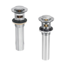 Contras para lavabo, sistema push, con rebosadero