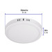 Luminario LED tipo plafón 18 W, redondo, luz cálida, blanco