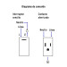 Placa armada 1 interruptor, 2 contactos,1mod,Española,blanco