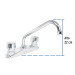 Mezcladora 8" para fregadero, manerales standard, Foset