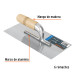 Llana 11" canto recto, 6 remaches, mgo madera, Truper