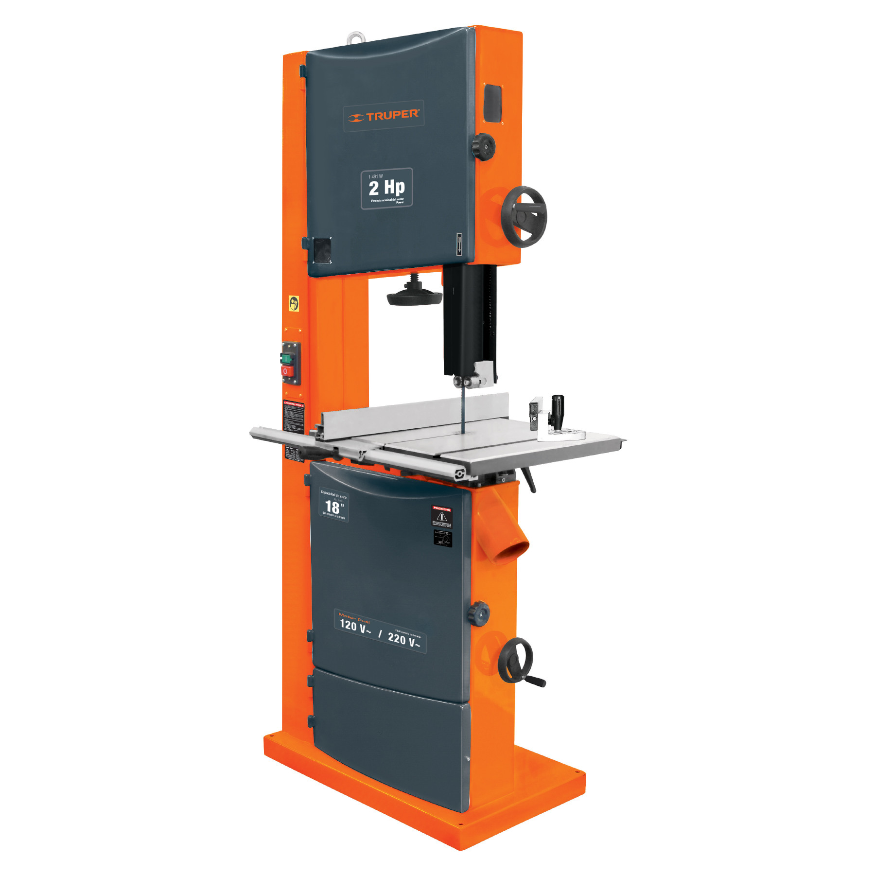 Sierra cinta 18", 2 HP (1500 W), Truper