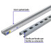 Perfil unicanal perforado de 3 m, 4 x 2 cm, cal. 16, Volteck